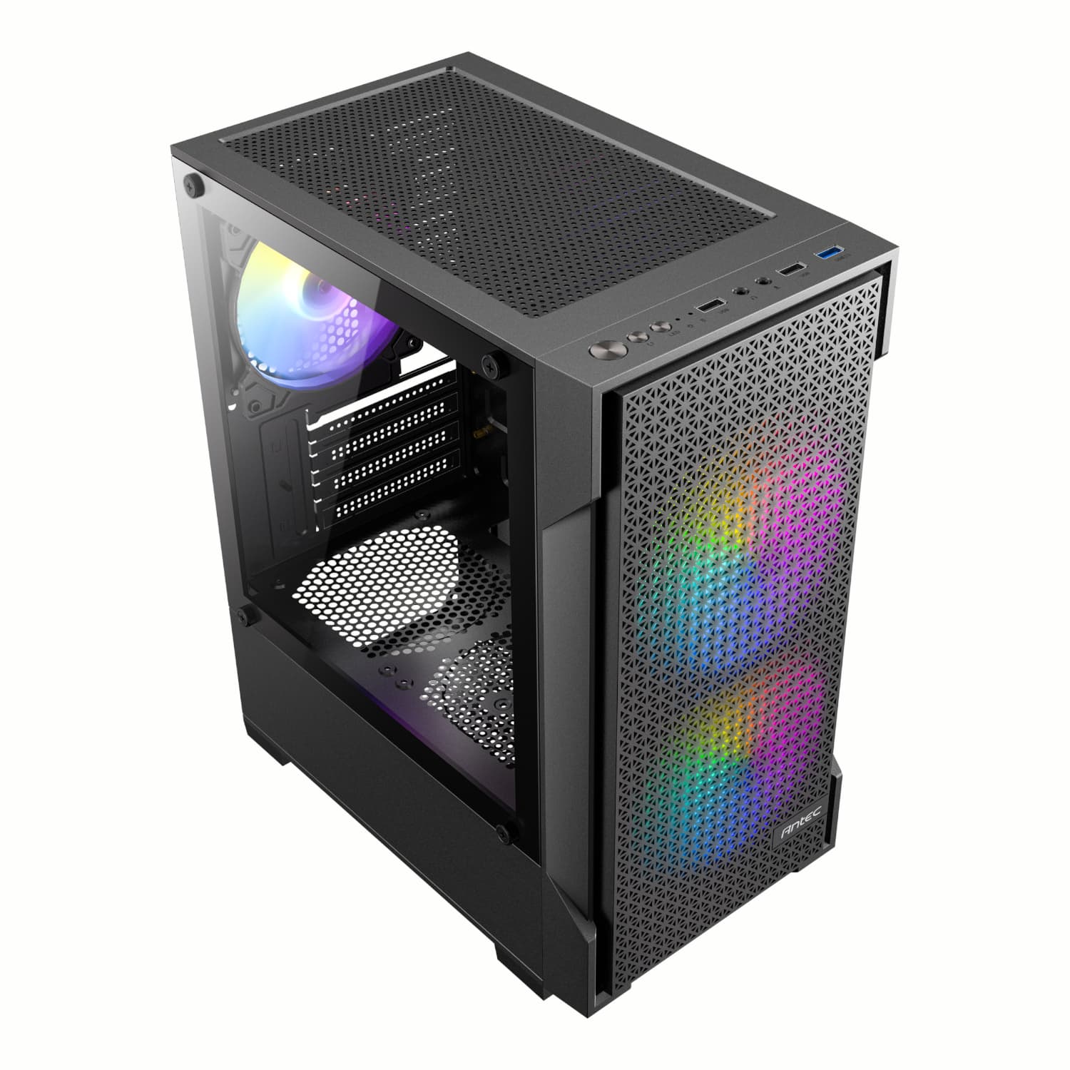 Antec VX100M ARGB Micro-ATX Mini Tower Gaming Chassis image 4
