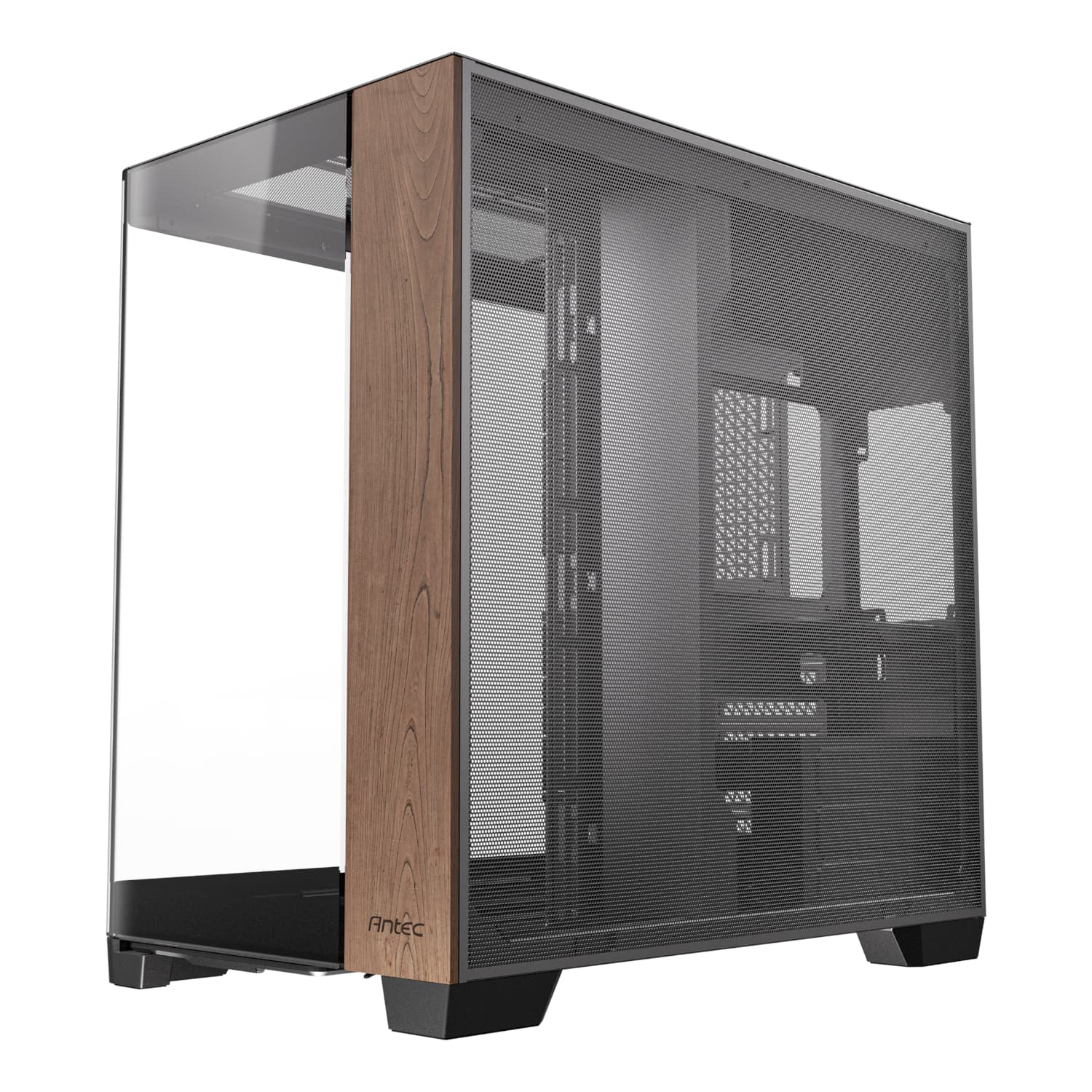Antec C8 Curved Wood E-ATX | ATX | Micro-ATX | ITX Dual Chamber Gaming Chassis - Black image 3