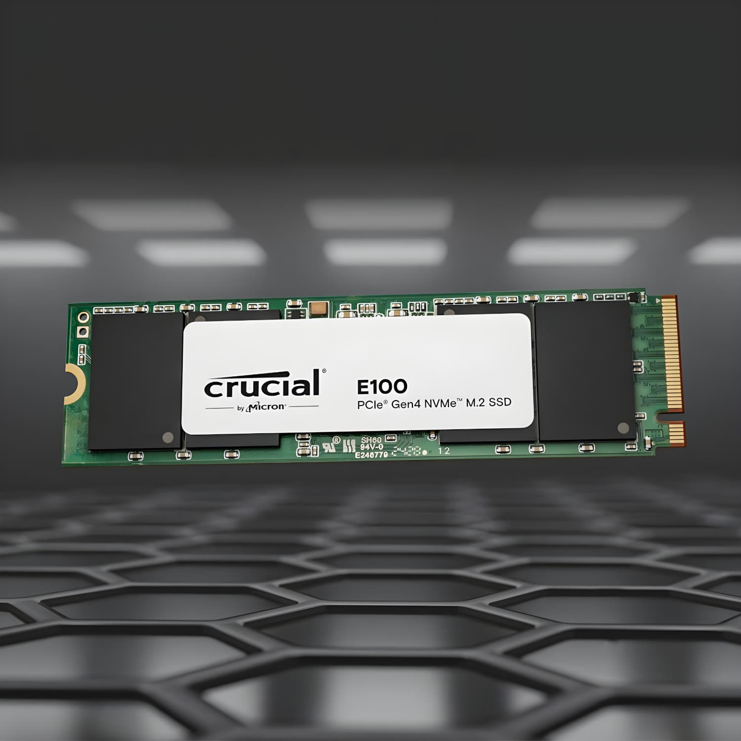 Crucial E100 480GB PCIe Gen4 2280 NVMe M.2 SSD image 3