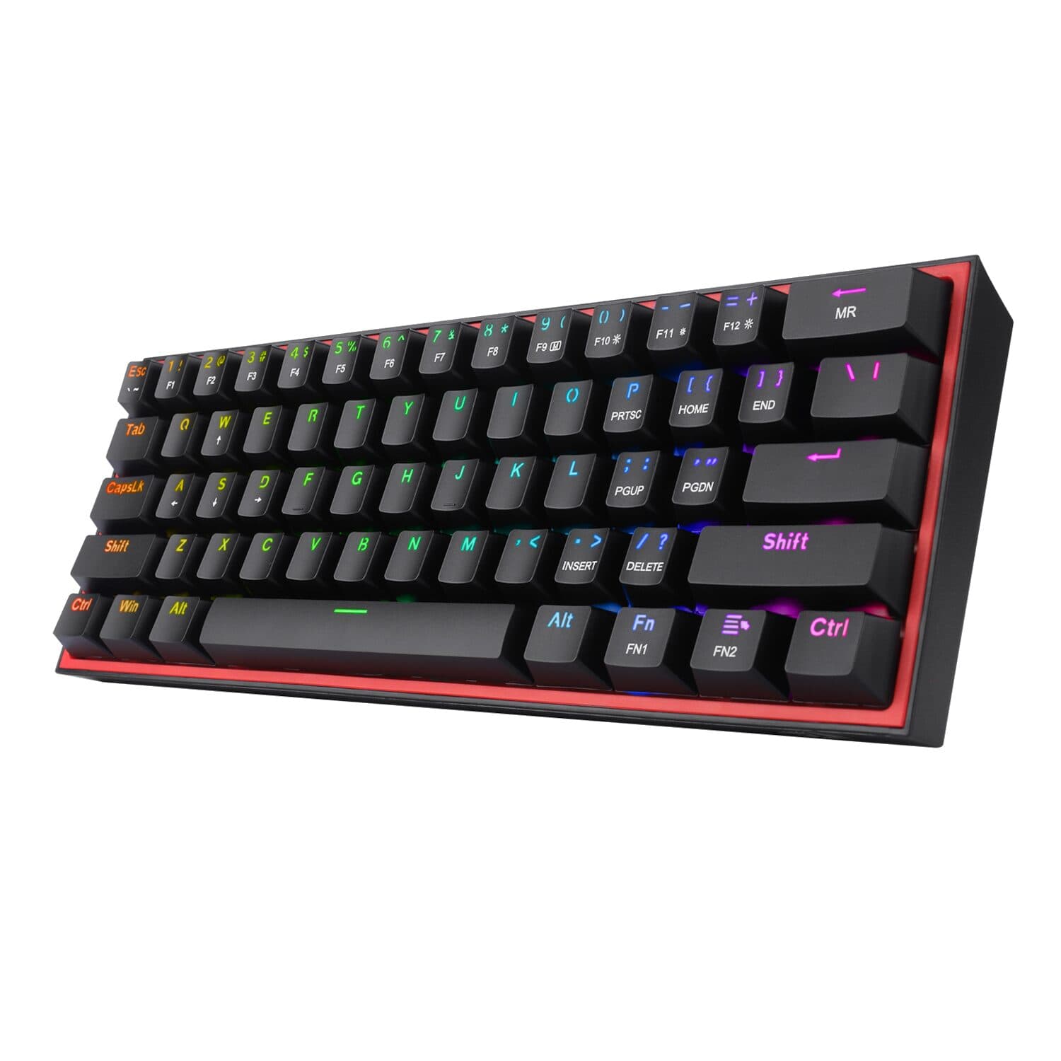 Redragon K616 FIZZ Pro 61-Key RGB Mechanical Gaming Keyboard – Black (60%, RGB, Wireless/Wired, Hot-Swappable) image 6