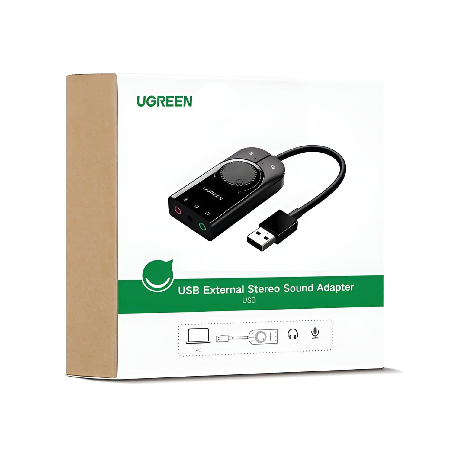 UGREEN CM129-40964 USB-A to 3.5mm External Stereo Sound Adapter - Black image 6