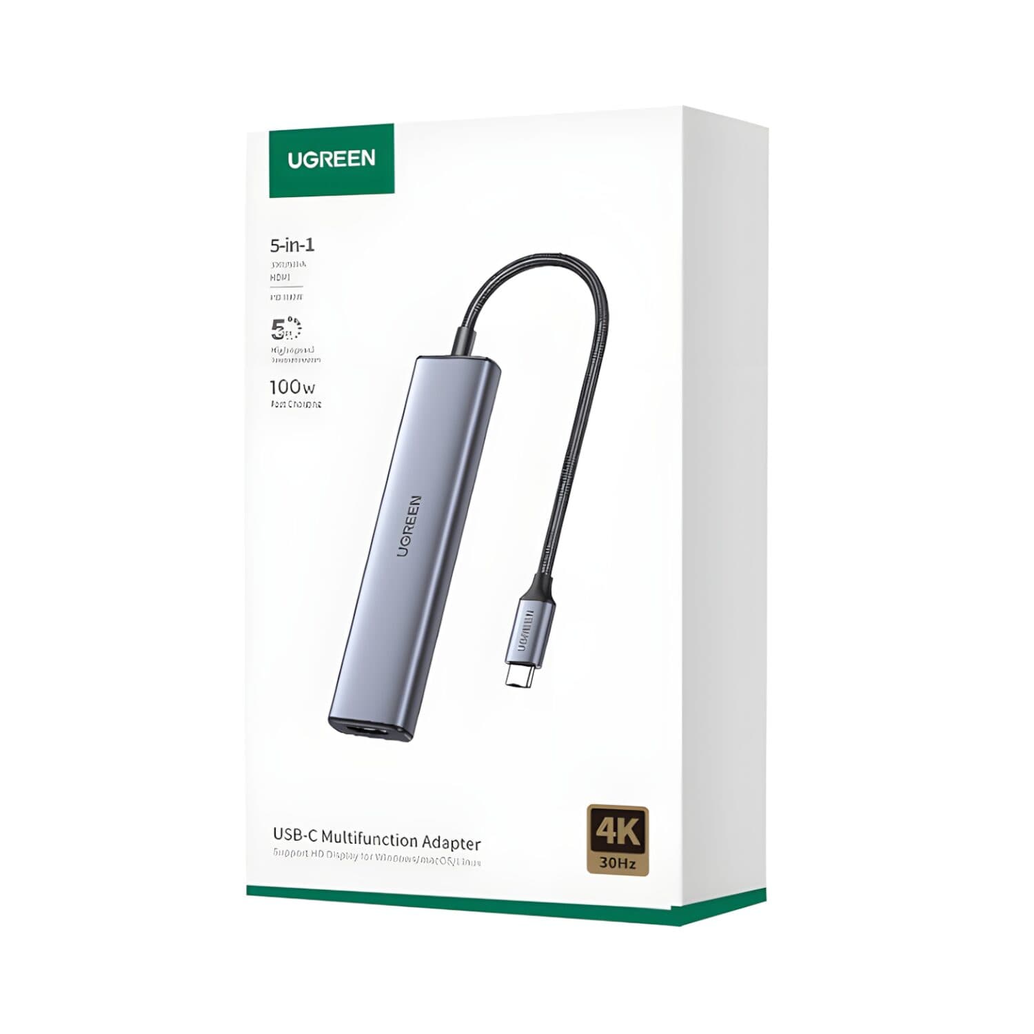 UGREEN Revodok 5-in-1 Type-C Hub | 4K HDMI | Type-C | USB3.0 | USB2.0 image 6