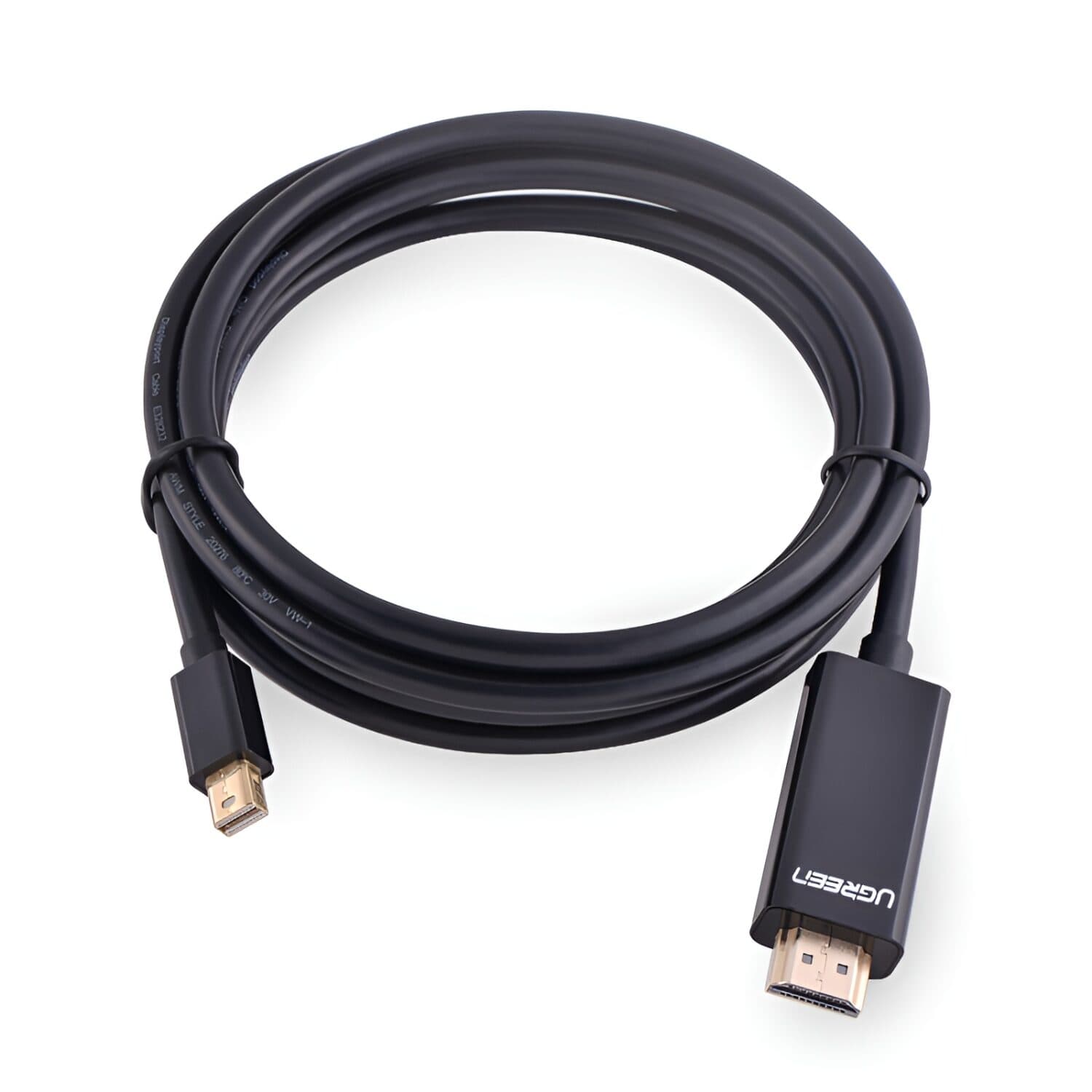 UGREEN Mini DisplayPort Male to 4K@30Hz HDMI Cable 1.5m - Black image 3