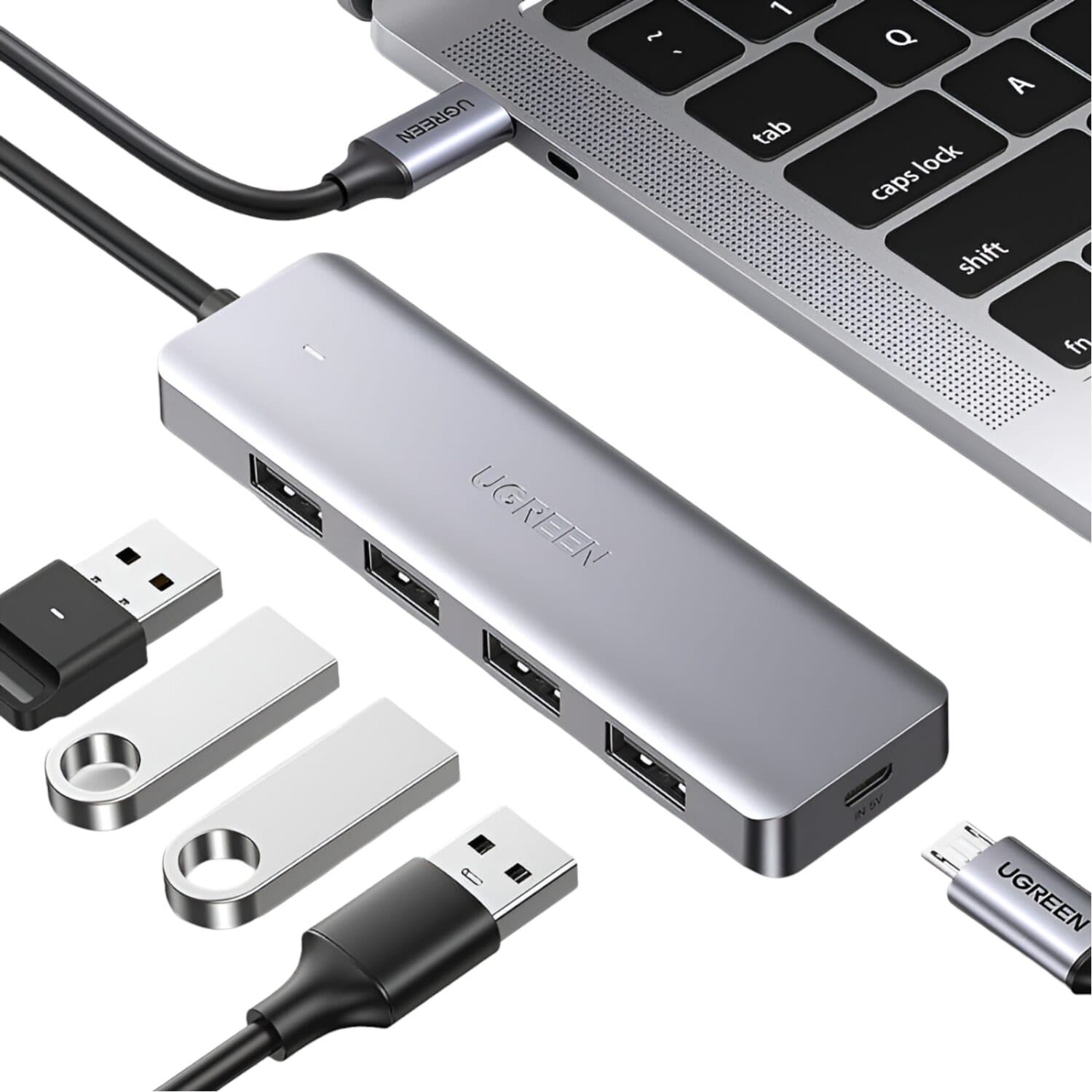 UGREEN 4-in-1 Type-C Hub | USB 3.0 | Type-C image 2