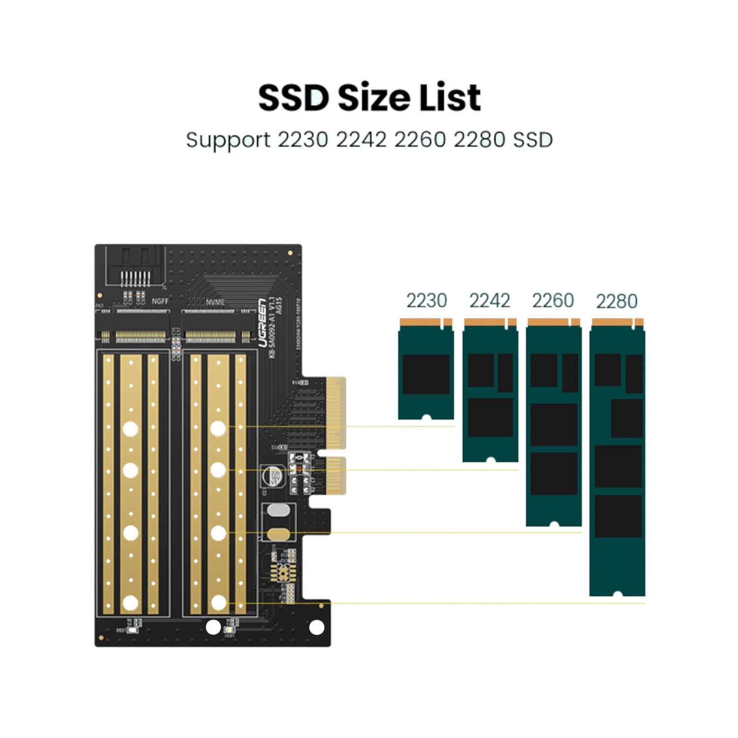 UGREEN CM302 M.2 M/B-Key to PCI-E 3.0 Expansion Card image 3