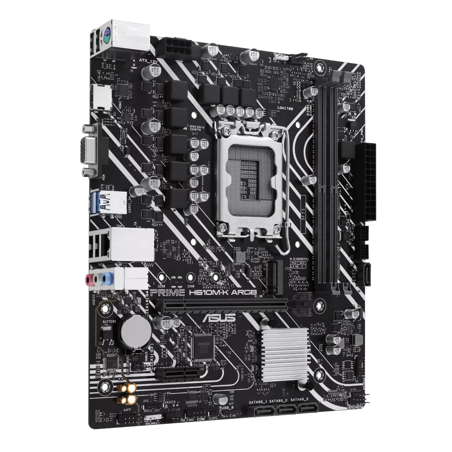 Asus PRIME H610M-K ARGB Intel LGA1700 M-ATX Motherboard image 3
