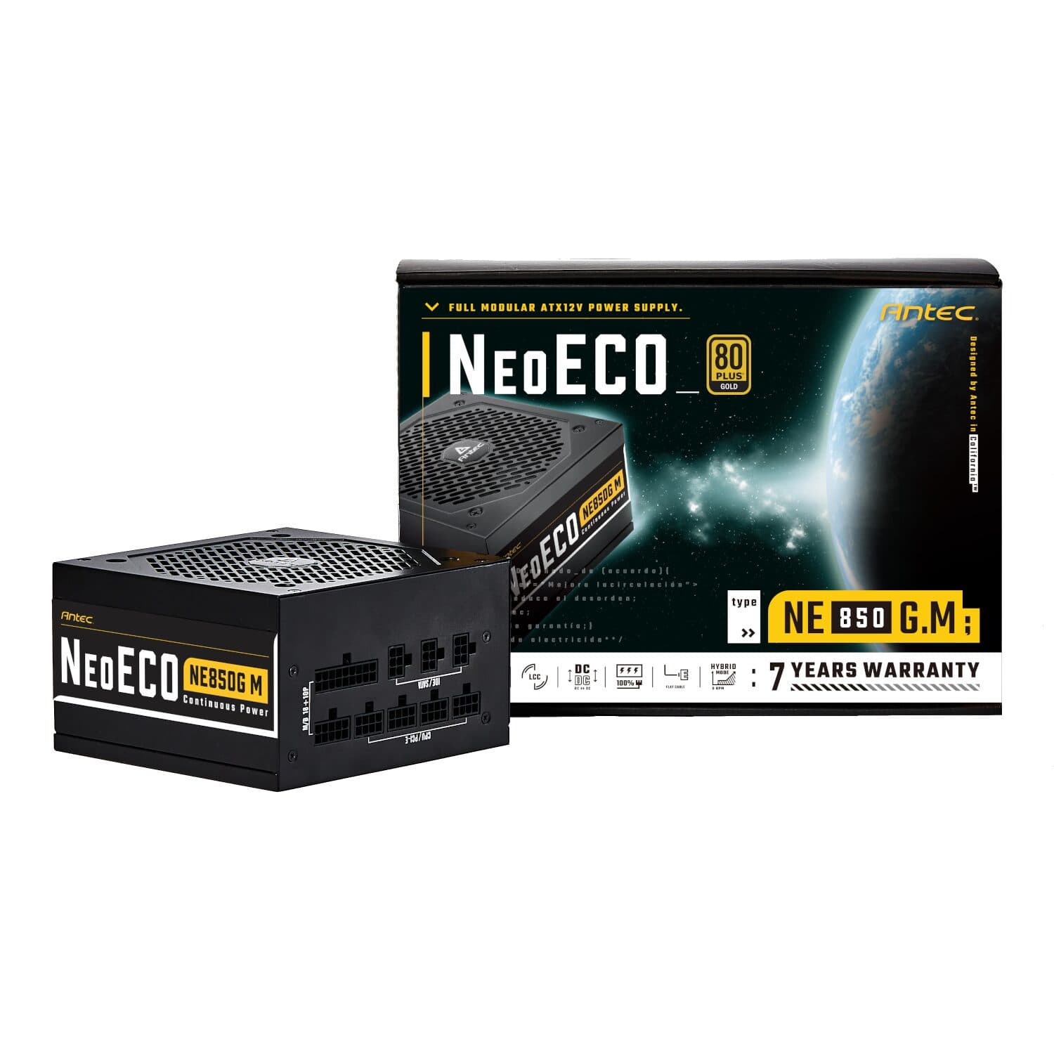 Antec NeoECO Gold Modular 850W Power Supply Unit (80 PLUS® Gold, PCIe 5.0 Ready, Full Modular) image 6