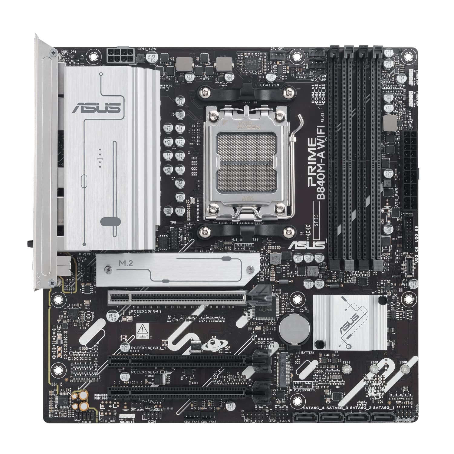 Asus PRIME B840M-A WIFI M-ATX Gaming Motherboard image 2