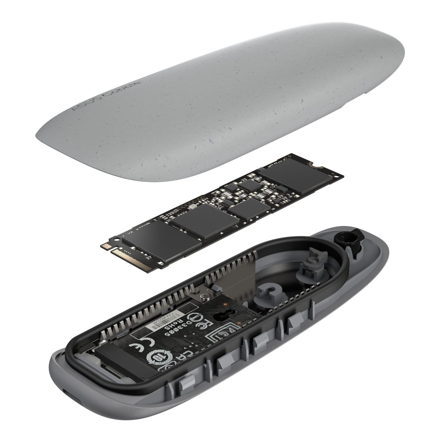 Asus Cobble M.2 SSD Enclosure - Grey image 6