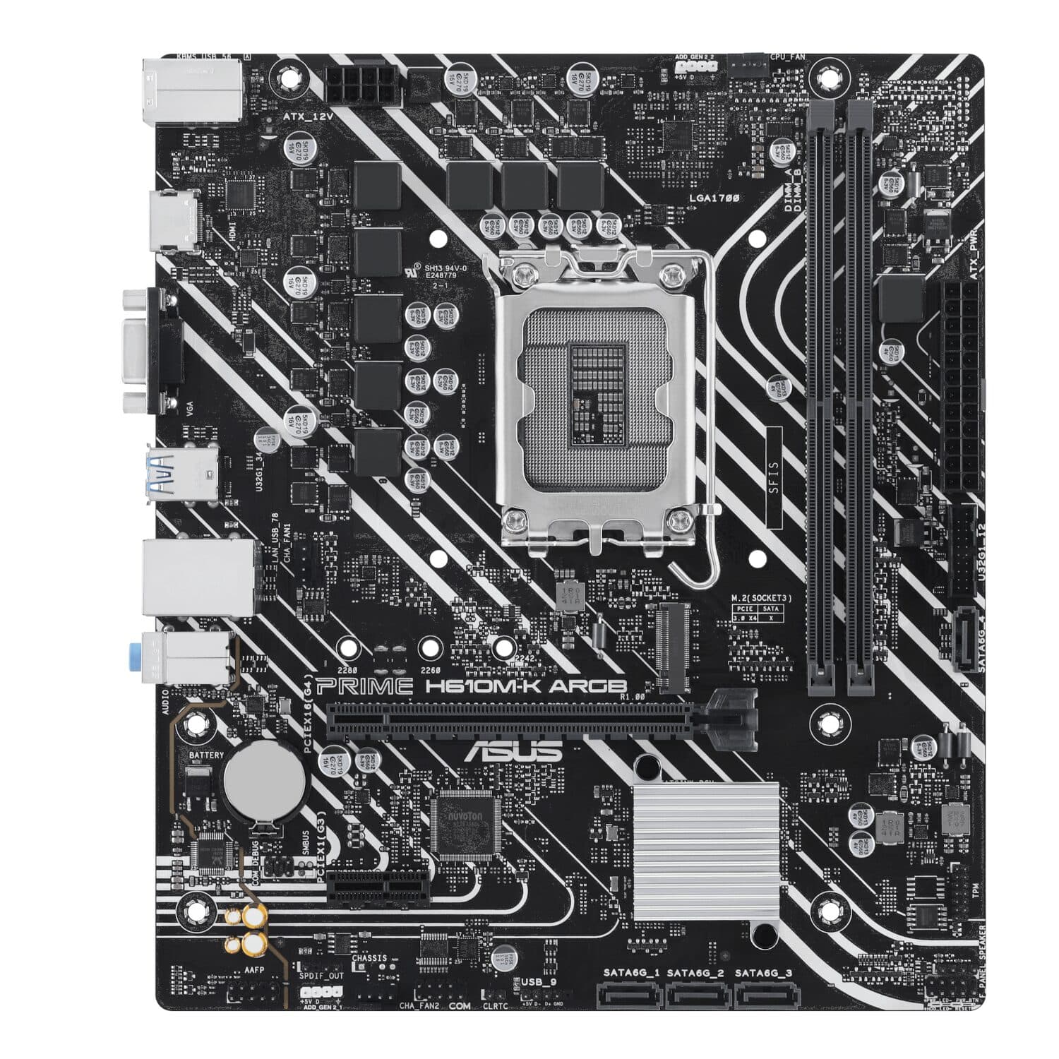 Asus PRIME H610M-R DDR5 LGA1700 Micro-ATX Motherboard image 2