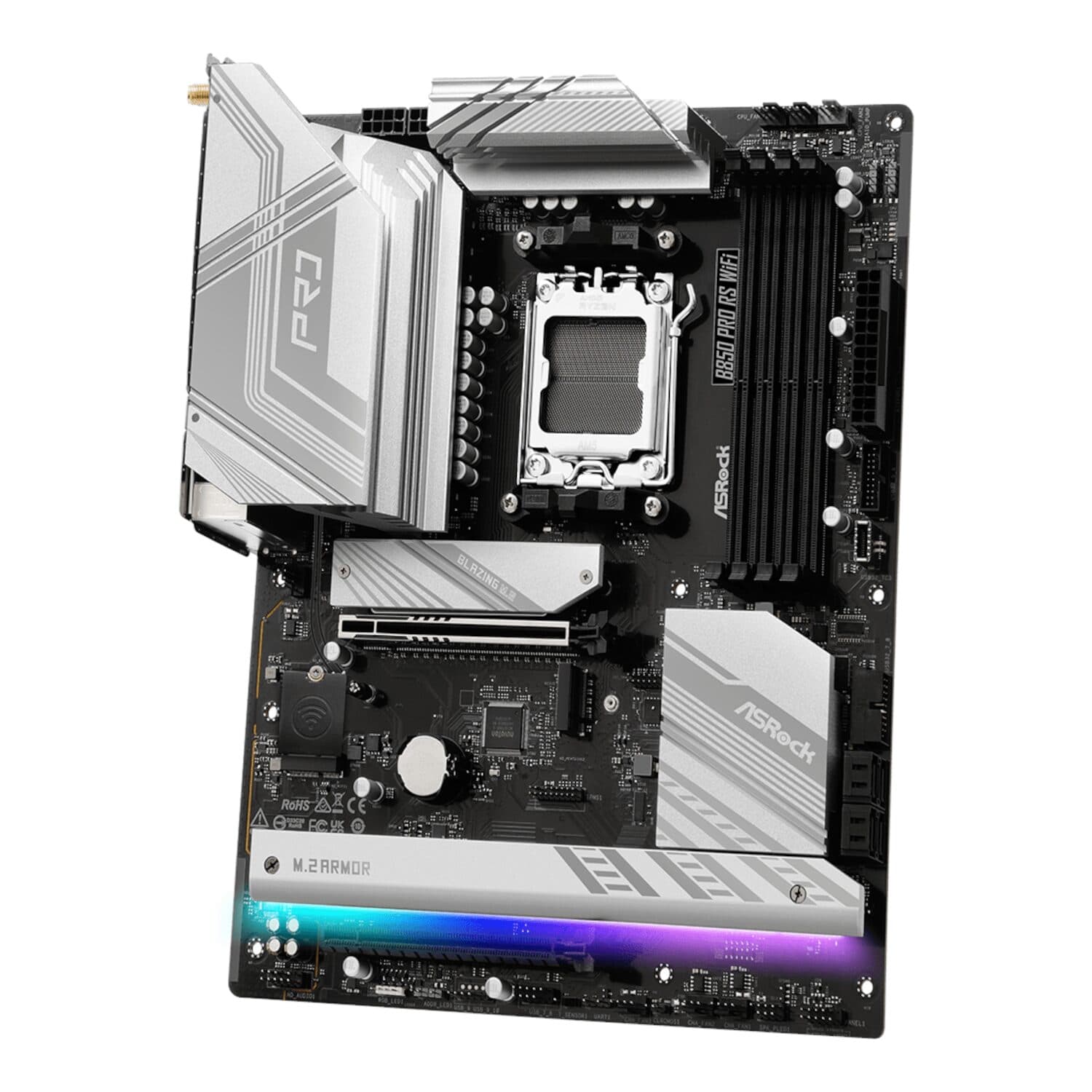ASRock B850 Pro RS Wi-Fi ATX Motherboard (AMD AM5, DDR5, PCIe 5.0) image 4