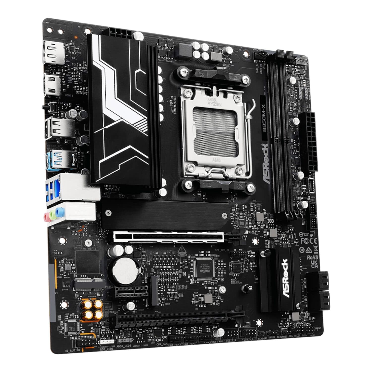 ASRock B850M-X WiFi AM5 Micro ATX Motherboard (DDR5, PCIe 5.0, Wi-Fi 6E) image 3