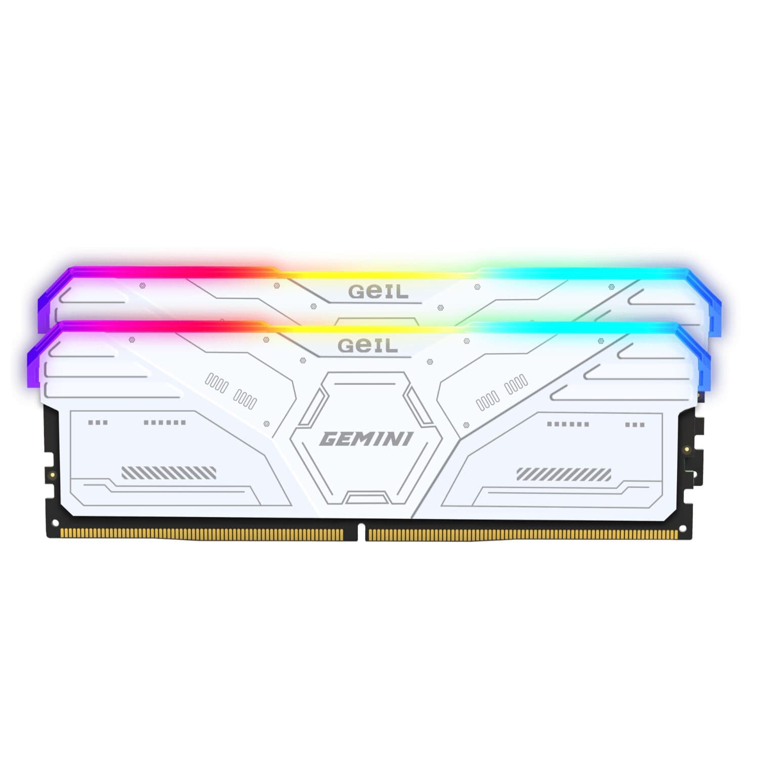 GeiL Gemini RGB 32GB KIT(2X16GB) 6000MHz DDR5 Desktop Gaming Memory - White image 2
