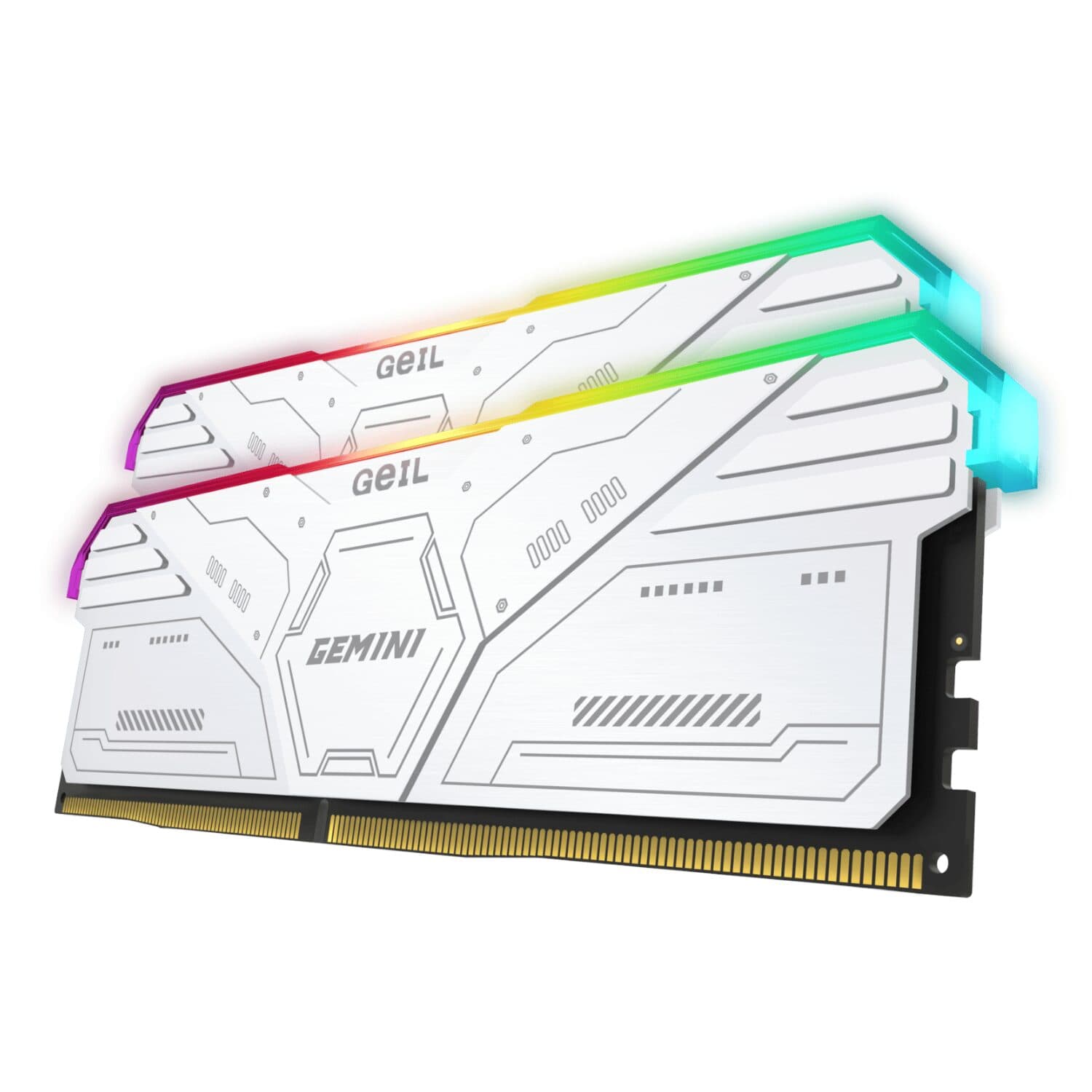 GeiL Gemini RGB 32GB KIT(2X16GB) 6000MHz DDR5 Desktop Gaming Memory - White image 4