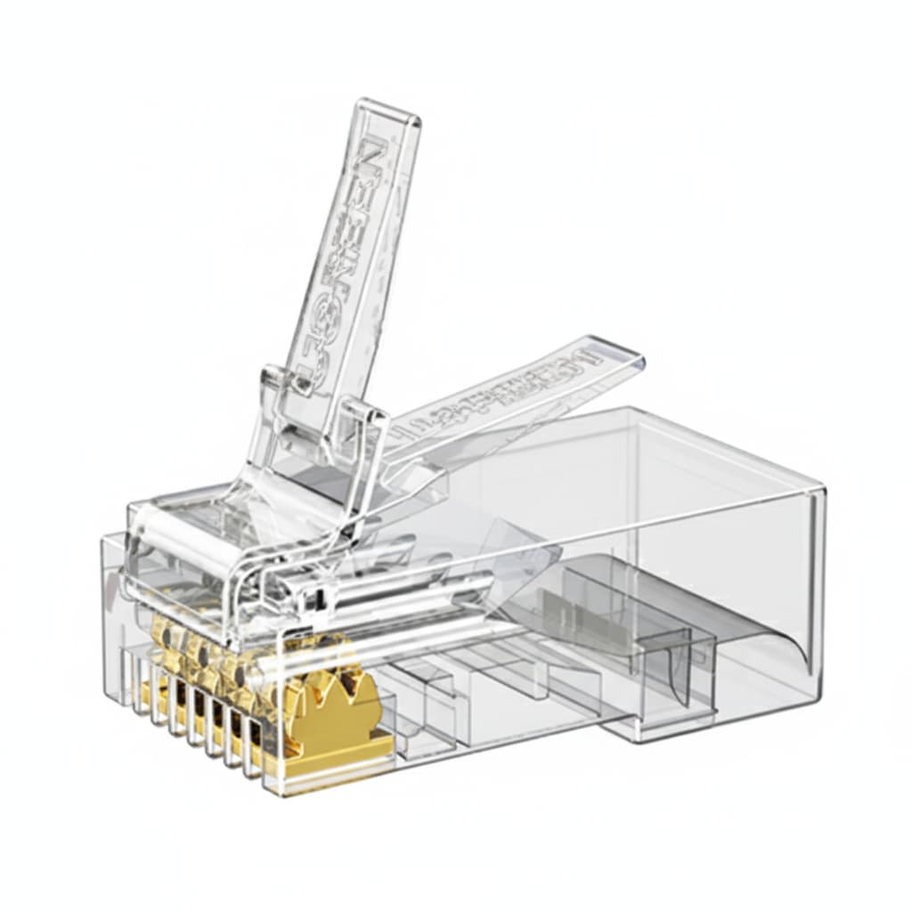 UGREEN Cat6 RJ45 Modular Plugs (50 Pcs)–Transparent with Gold Contacts image 2