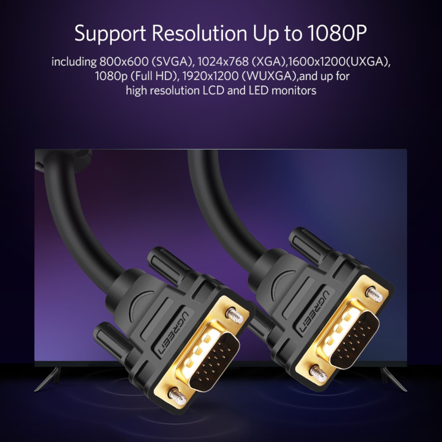 UGREEN VG101 VGA Male to Male Cable 3M image 5