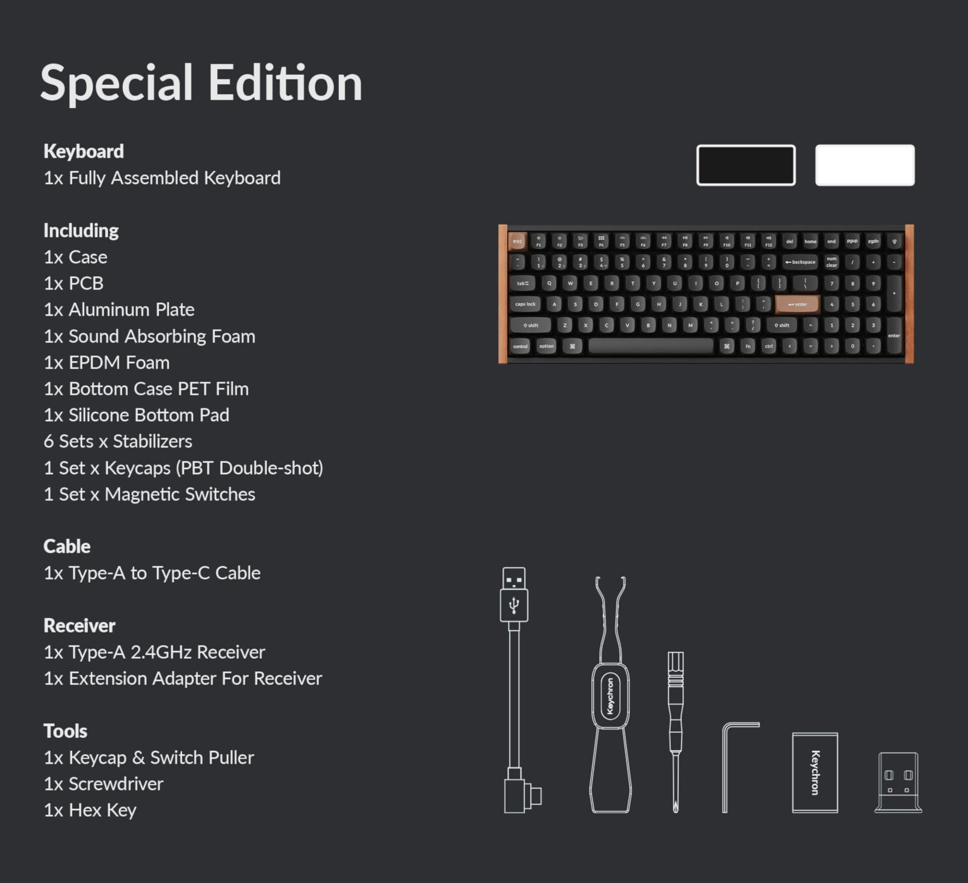 Keychron K4 HE 96% Magnetic Switch Hot-Swap RGB Wireless Keyboard – White (Wood + Aluminium) image 6