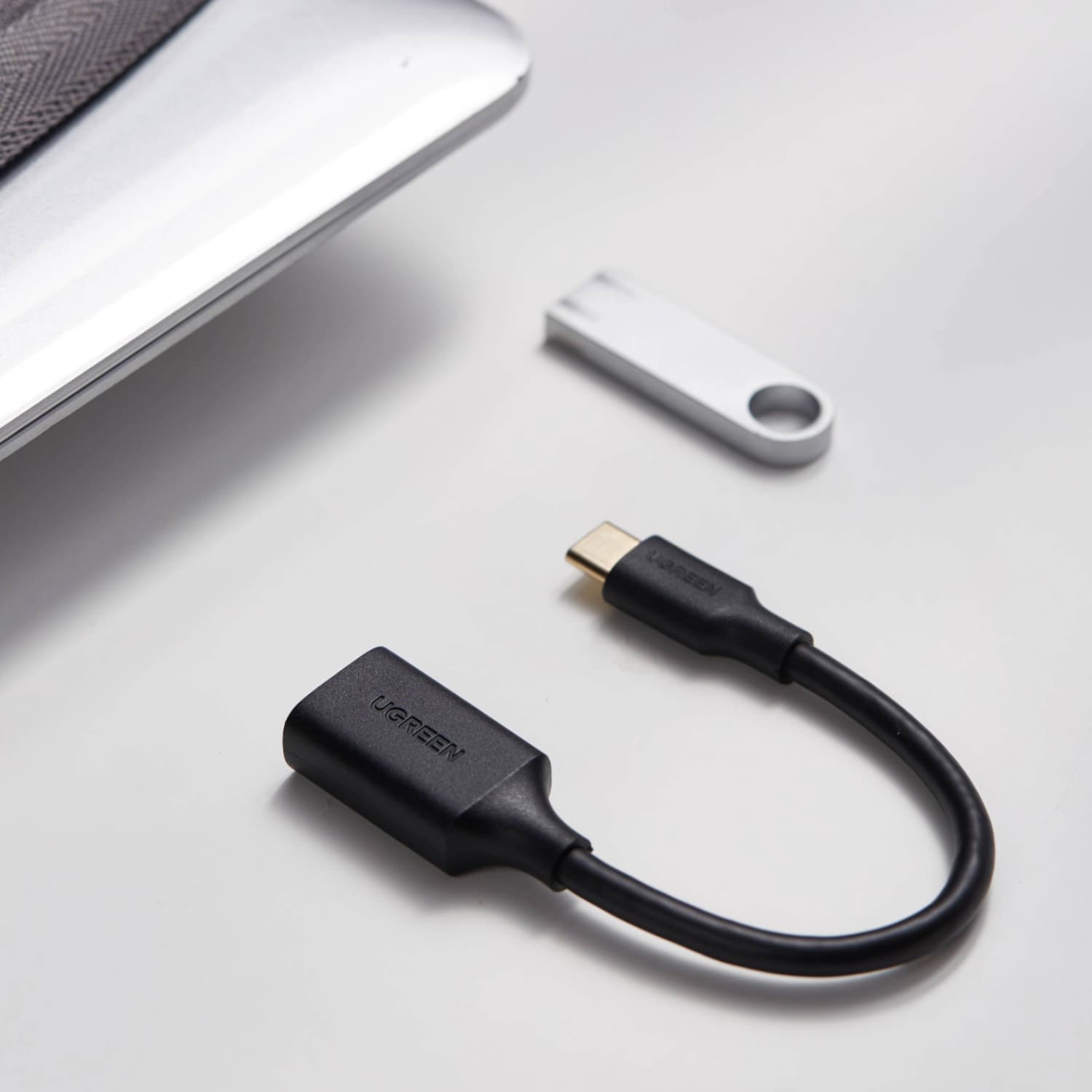 UGREEN Type-C to USB-A Adapter (Male to Female, 15cm)– Black image 3