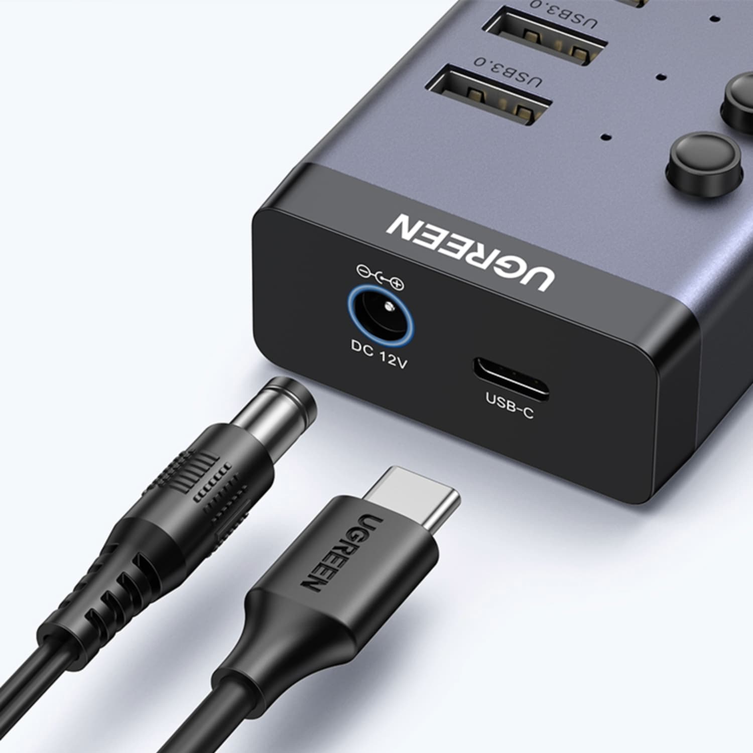 UGREEN 7 in 1 USB 3.0 Hub-Grey image 3