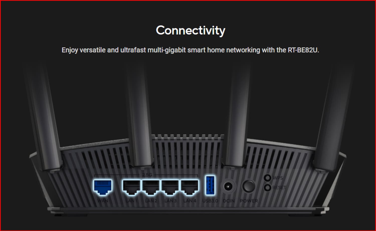 ASUS RT-BE82U Wi-Fi 7 Dual-Band 2.5GbE Router - Black image 4