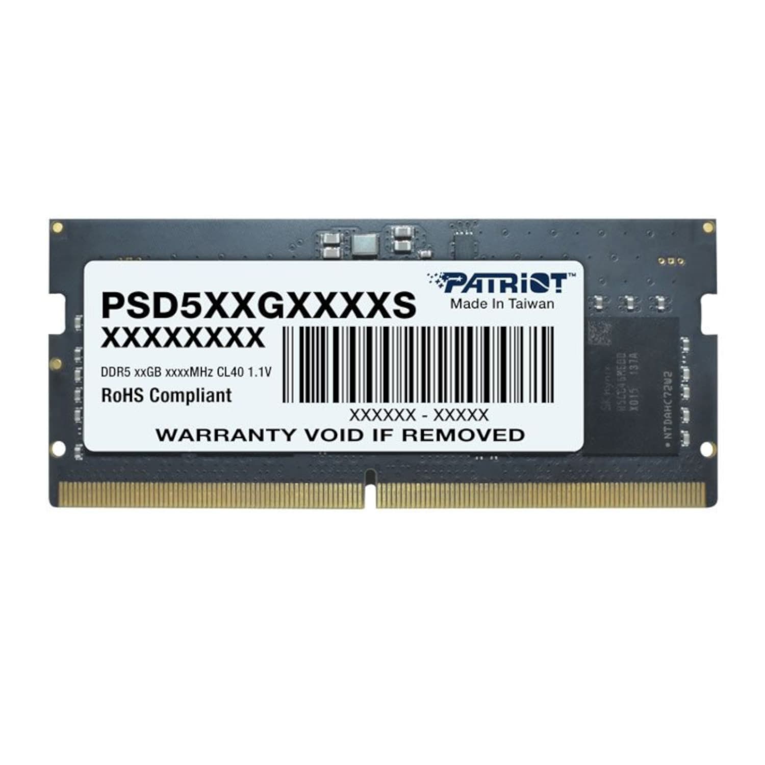 Patriot Signature Line DDR5 8GB 4800MHz Single Rank SODIMM Notebook Memory