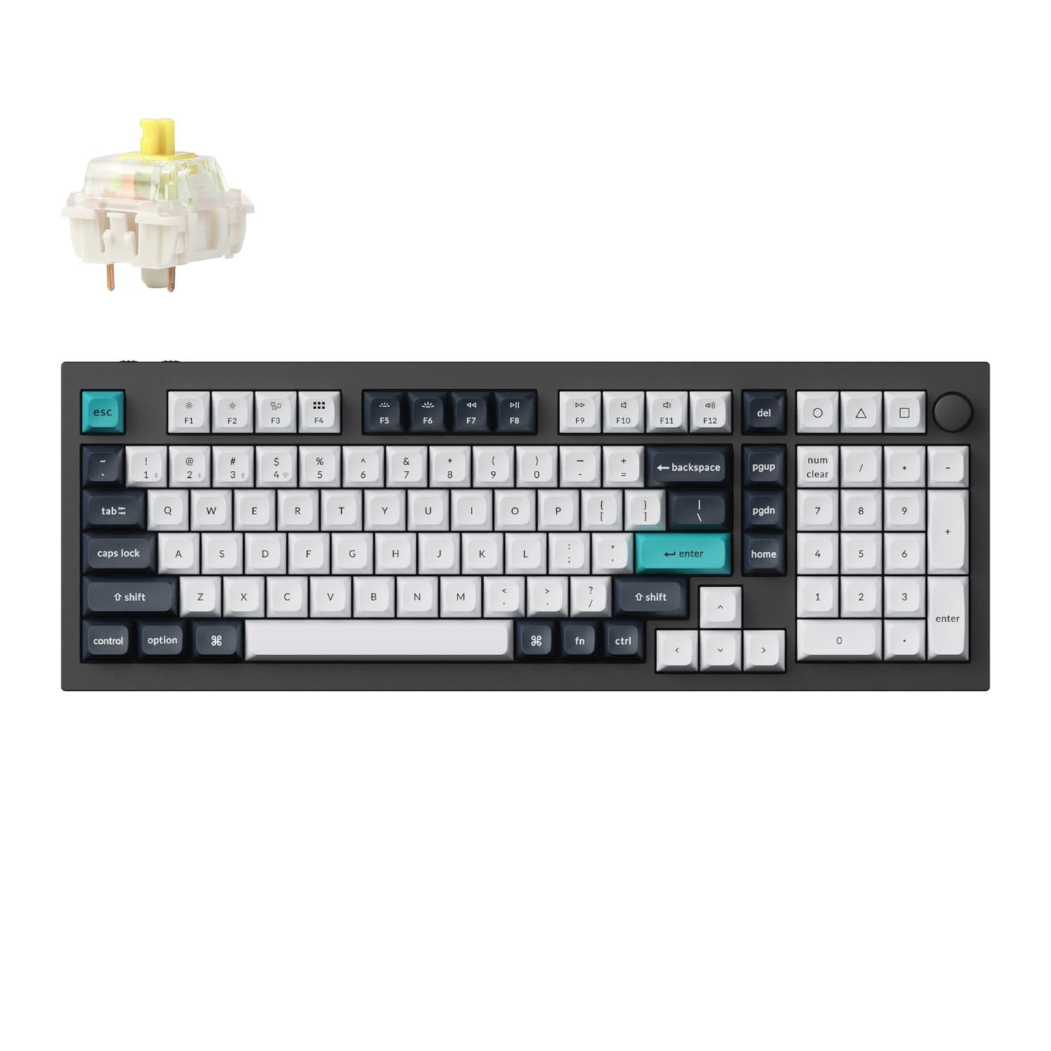 Keychron Q5 Max QMK/VIA Full-size Wireless Custom Mechanical Keyboard (Banana Switches) - Carbon Black