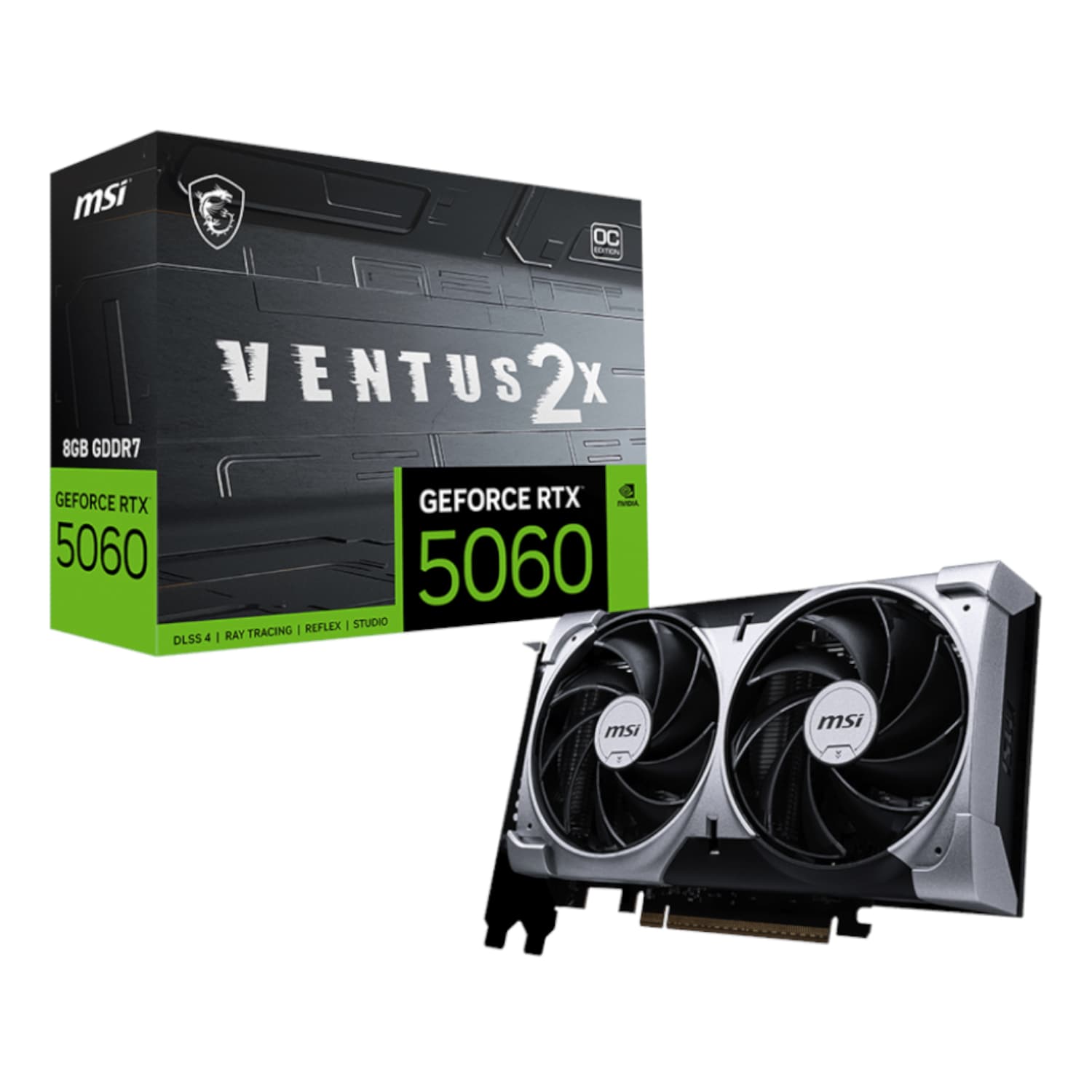 MSI GeForce RTX 5060 VENTUS 2X OC 8GB GDDR7 Graphics Card