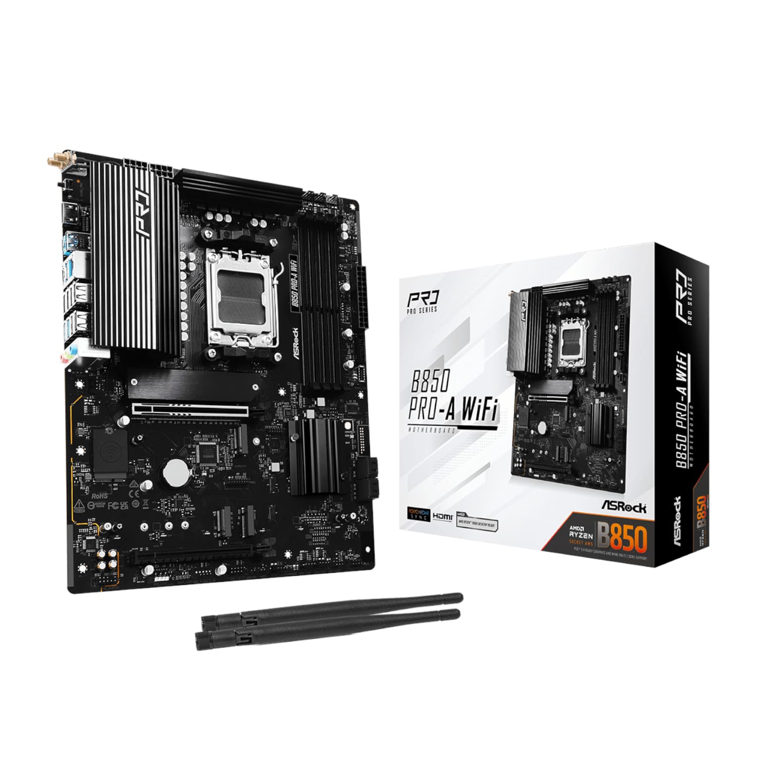 ASRock B850 Pro-A Wi-Fi AM5 ATX Motherboard