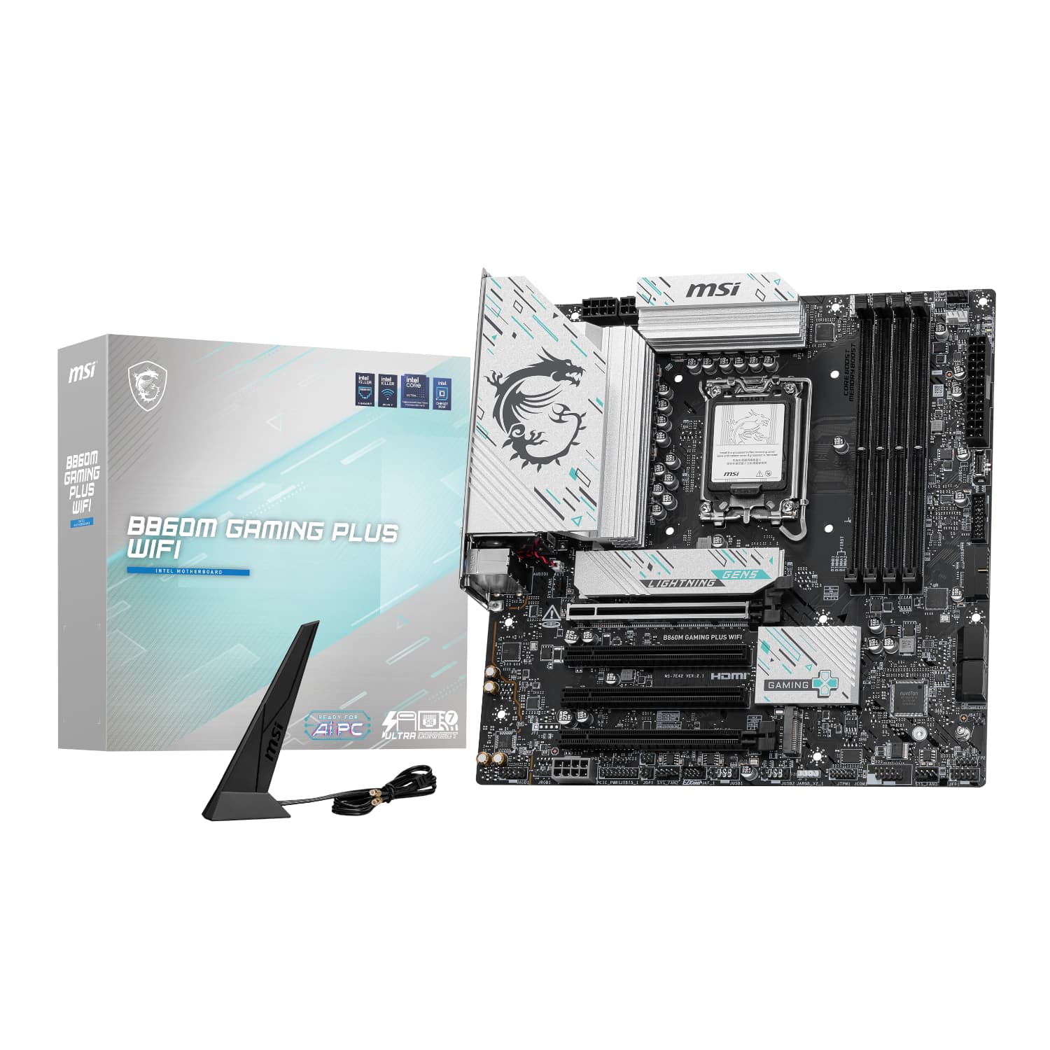 MSI B860M Gaming PLUS WIFI Intel LGA1851 DDR5 M-ATX Motherboard