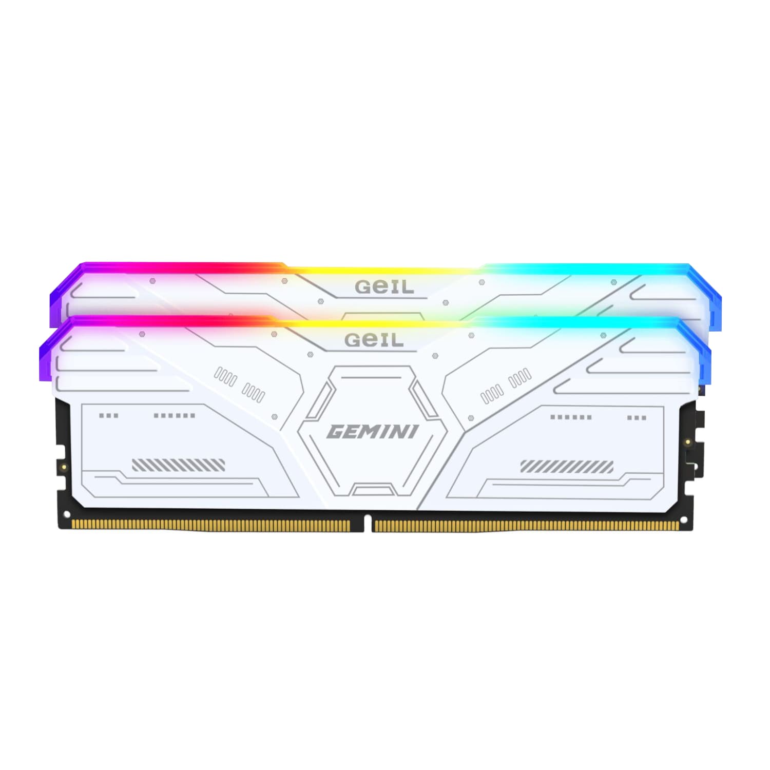 GeIL Gemini RGB 32GB DDR5 6000MHz Desktop Gaming Memory Kit (2 x 16GB) – White
