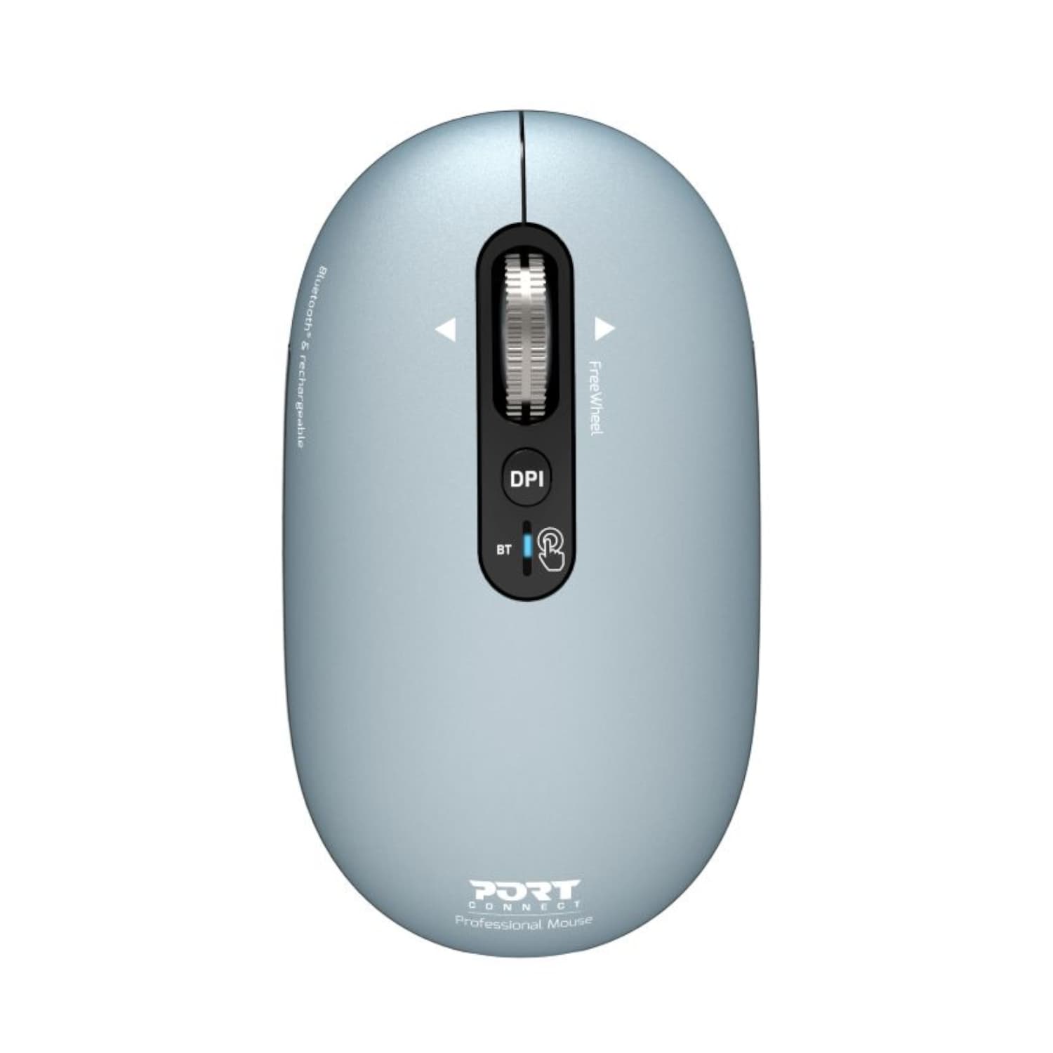 Port Connect PURE MAC Rechargeable Wireless and Bluetooth Mouse - Storm