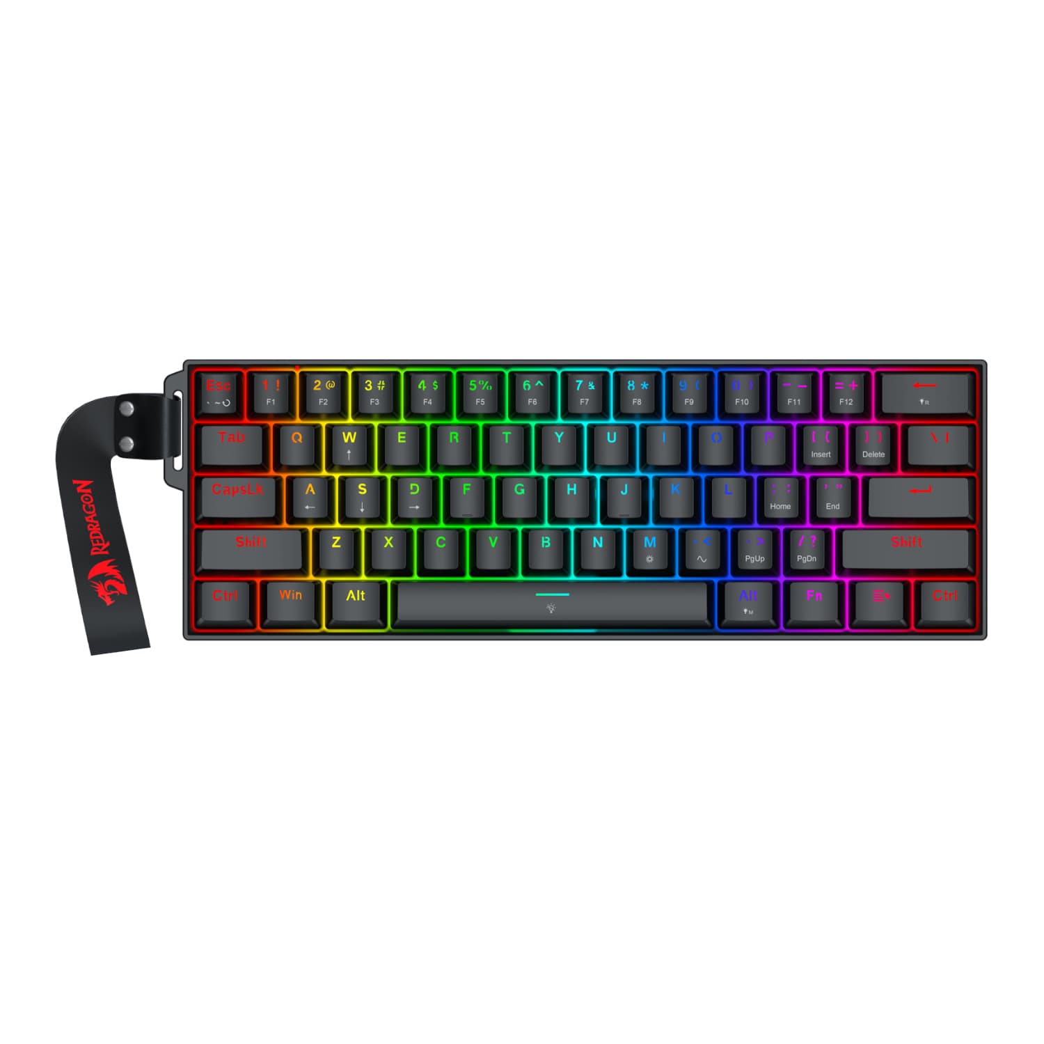 Redragon FIZZ Magnetic Plus 60% RGB Gaming Keyboard - Black