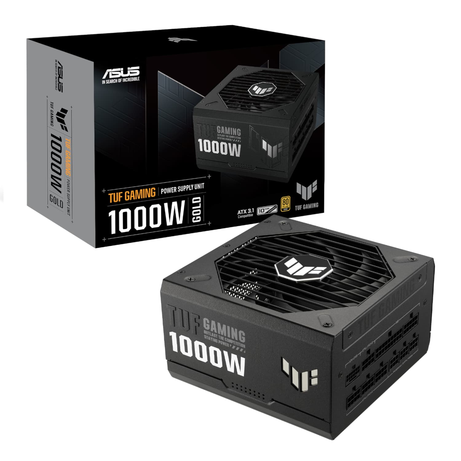 Asus TUF Gaming 1000W 80 PLUS Gold ATX Modular Power Supply - Black
