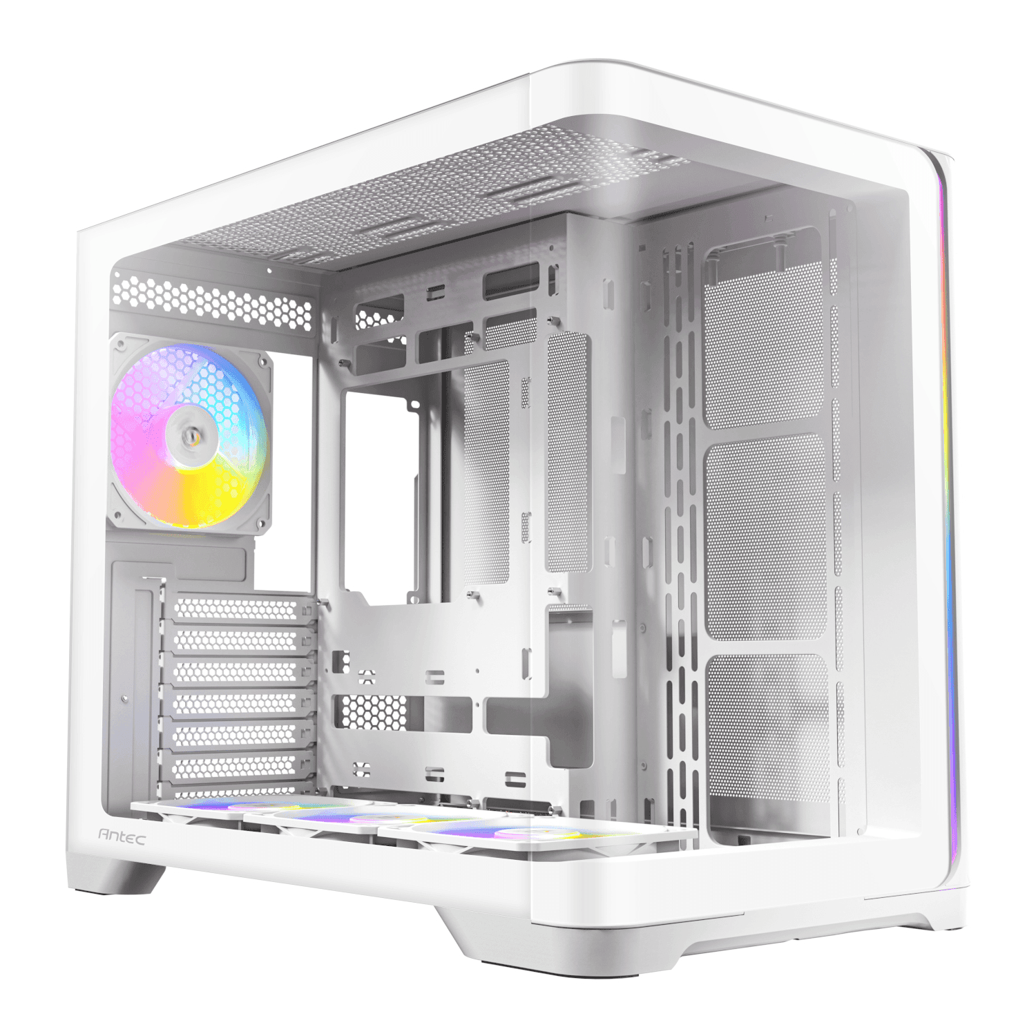 Antec C5 CURVED ARGB ATX | Micro-ATX | ITX ARGB Dual Chamber Mid-Tower Gaming Chassis - White