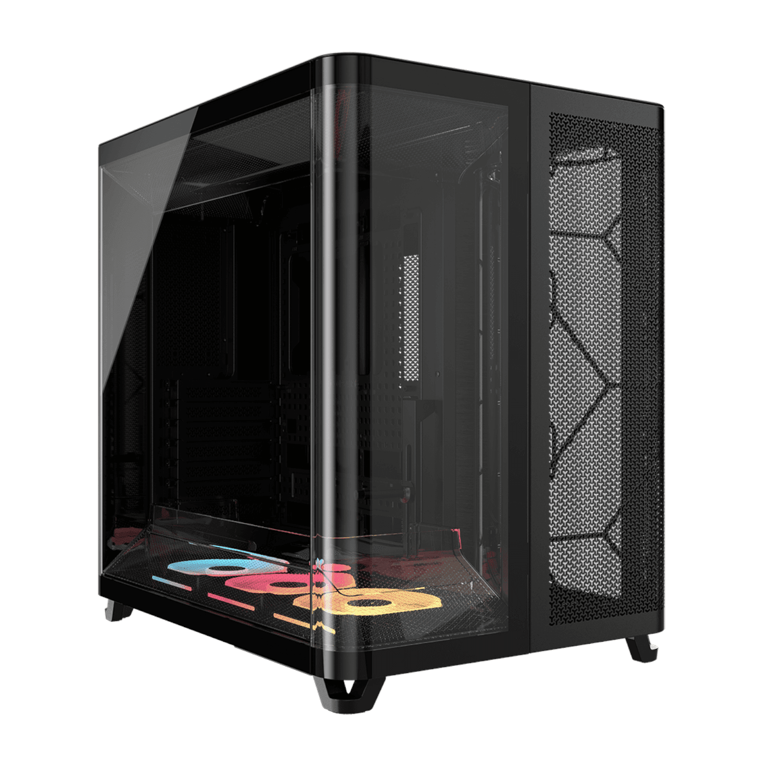 Corsair AIR 5400 LX-R RGB iCUE LINK Triple Chamber Mid-Tower PC Case - Black
